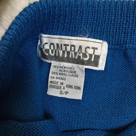 Vintage - Blue Knit Wool Blend Skirt - Picture 8 of 8